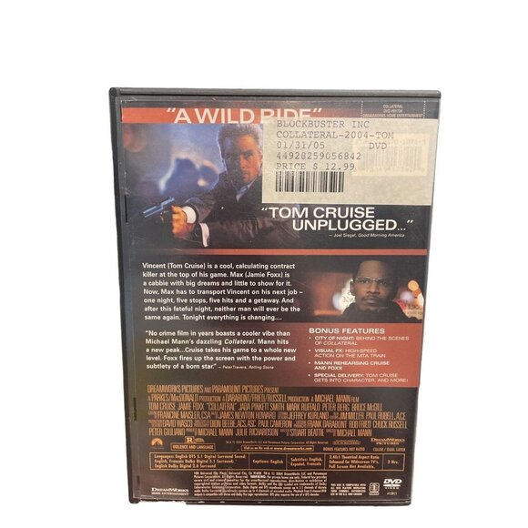 Collateral DVD Tom Cruise Jaime Foxx Movie - Picture 2 of 2